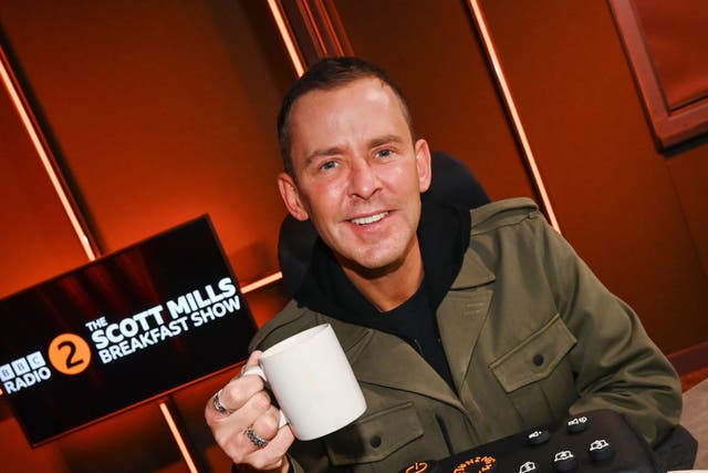 <p>Scott Mills hosting his first BBC Radio 2 Breakfast Show</p>