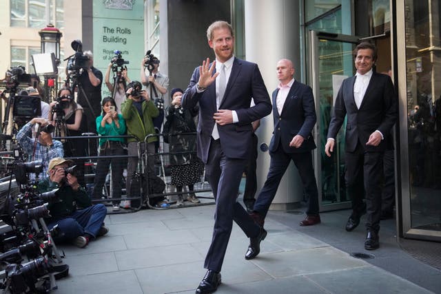 <p>Prince Harry leaves the High Court after giving evidence in London in June 2023</p>