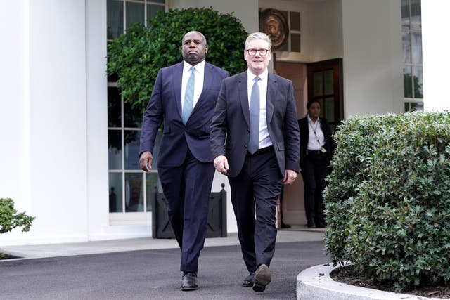 <p>Prime Minister Sir Keir Starmer and Foreign Secretary David Lammy at the White House in September 2024 following talks with Joe Biden (Stefan Rousseau/PA)</p>