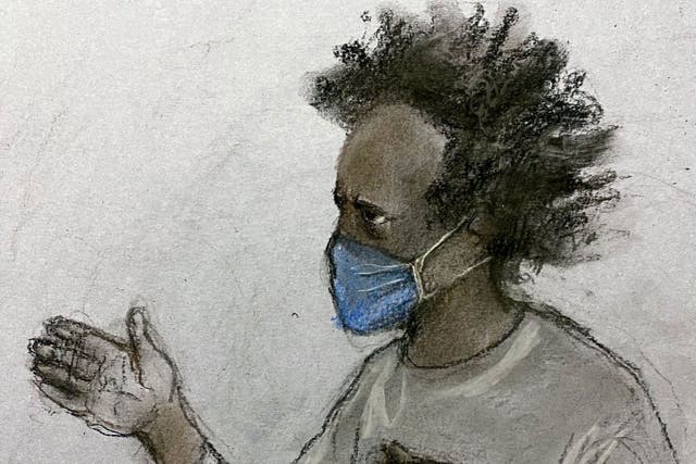 <p>Court artist sketch by Elizabeth Cook of Southport stabbings suspect Axel Rudakubana has been jailed (Elizabeth Cook/PA)</p>