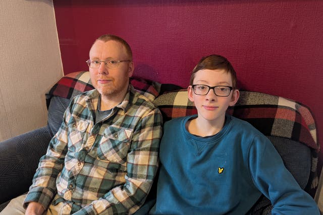 <p>Stephen White and his son Josiah, pictured, are claimants in the proposed case against the government </p>