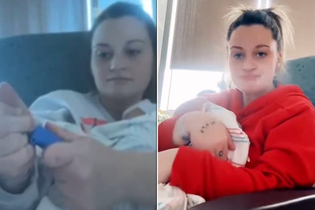 <p>Allie Rae filmed herself unplugging her baby monitor on TikTok after she complained she was hungry </p>