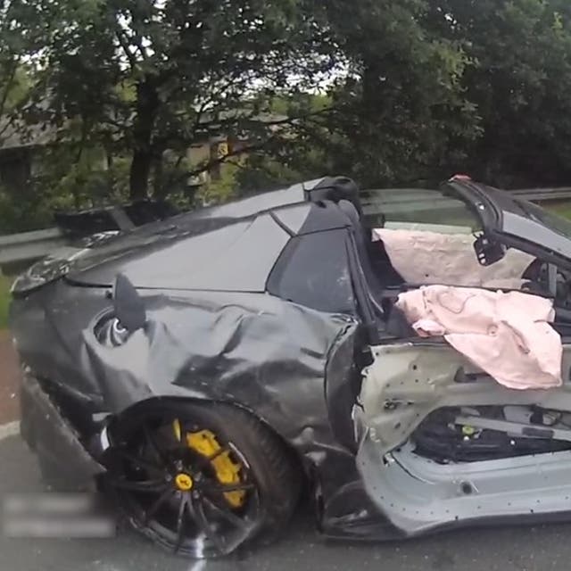 <p>'Reckless' Ferrari driver reaches 130mph speeds moments before seriously injuring newborn baby in crash.</p>