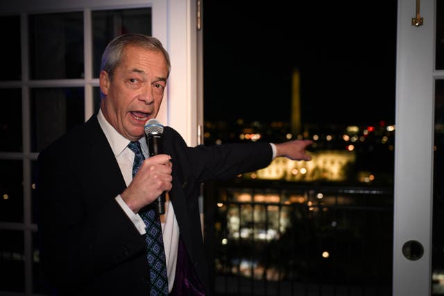 <p>Farage told the party Trump’s inauguration will change everything</p>