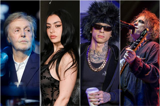 <p>L-R: The Beatles, Charli XCX, Central Cee and The Cure are all up for Brit Awards at the 2025 ceremony</p>