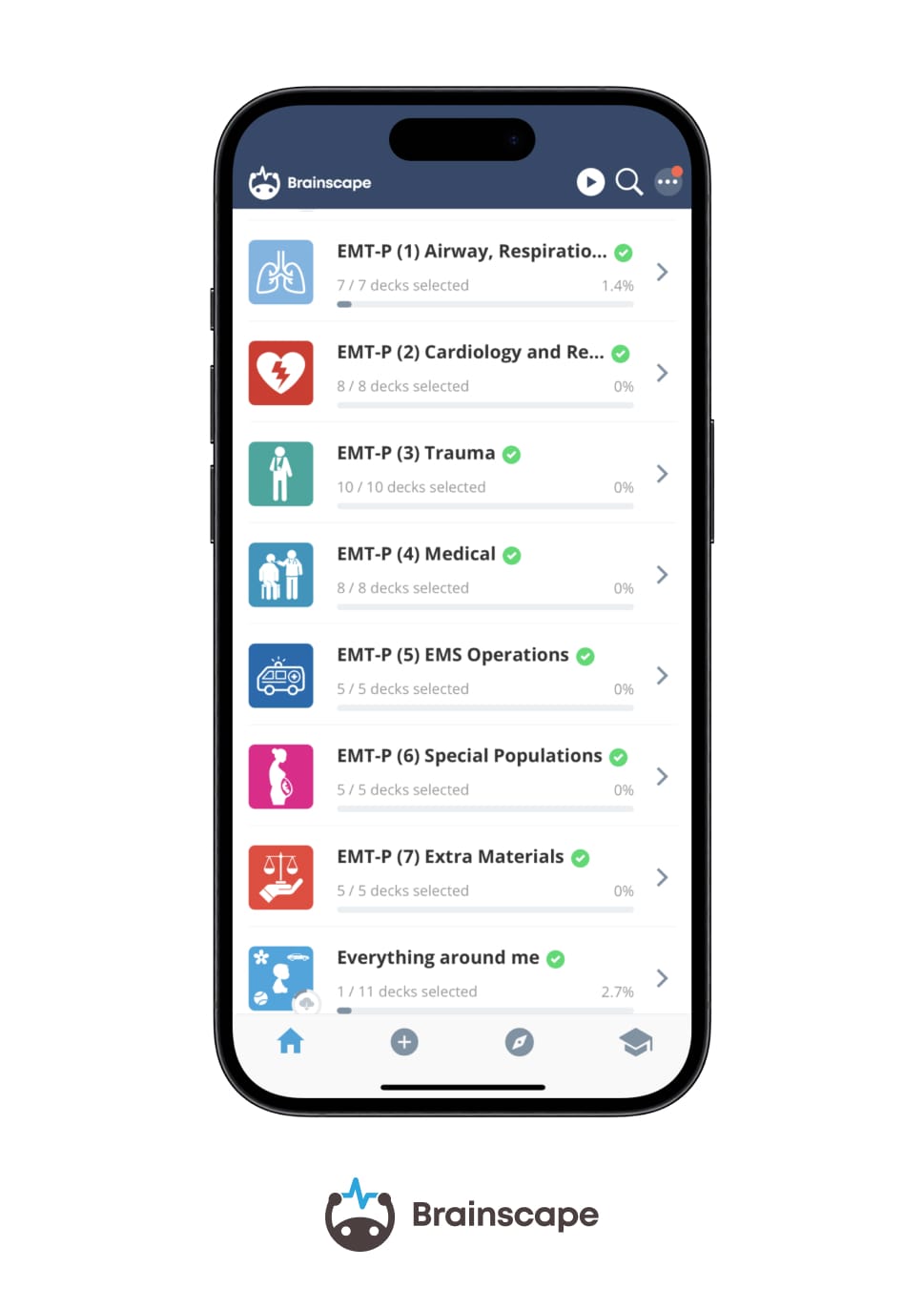 Brainscape's NREMT Paramedic study app Brainscape's NREMT Paramedic study app