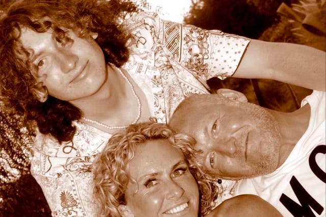 <p>Jack Constable (left) with his mother and father Katie and Jeremy </p>