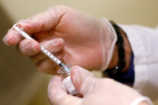 <p>Representative image. A doctor measuring a Botox injection</p>