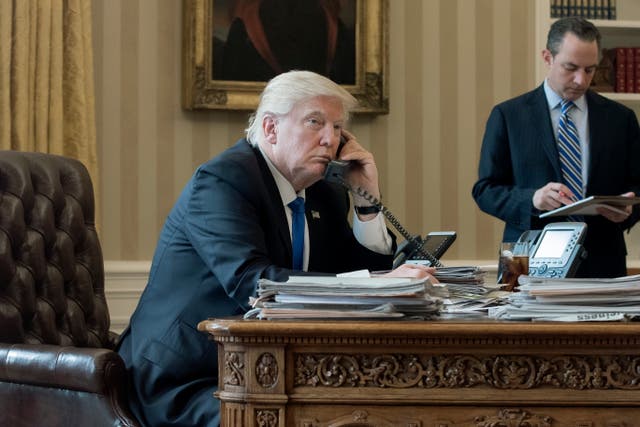 <p>Staff at Number 10 Downing Street say Donald Trump’s phone calls with British leaders were ‘hilarious’ </p>