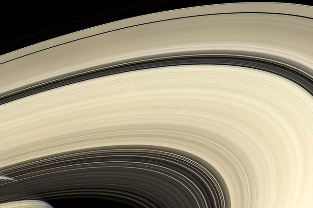 <p>This April 25, 2007 image made available by NASA shows a part of the rings of the planet Saturn</p>