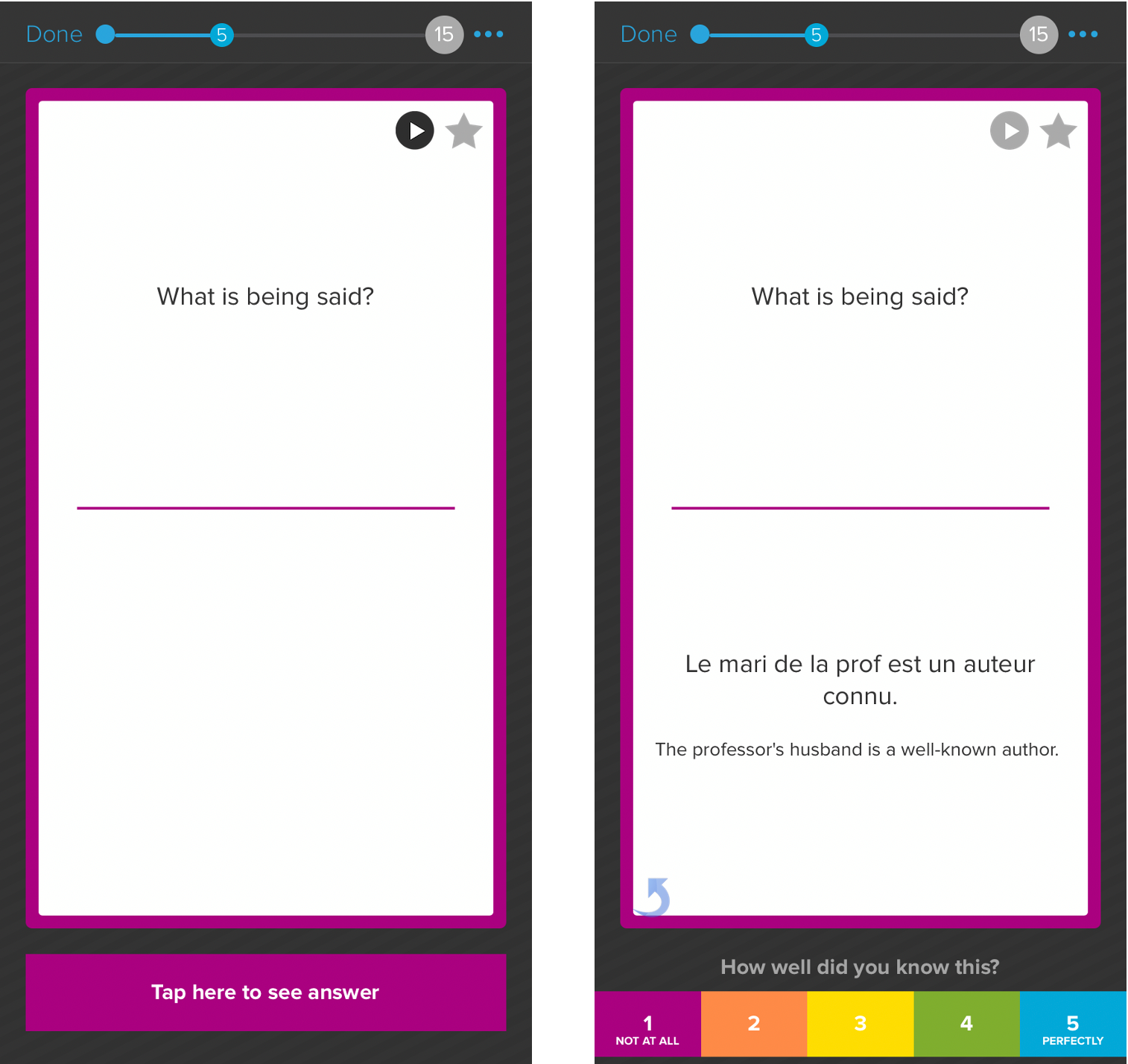 Brainscape spaced repetition Listening Practice Deck