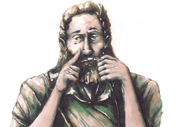 <p>Germanic warrior taking stimulants</p>
